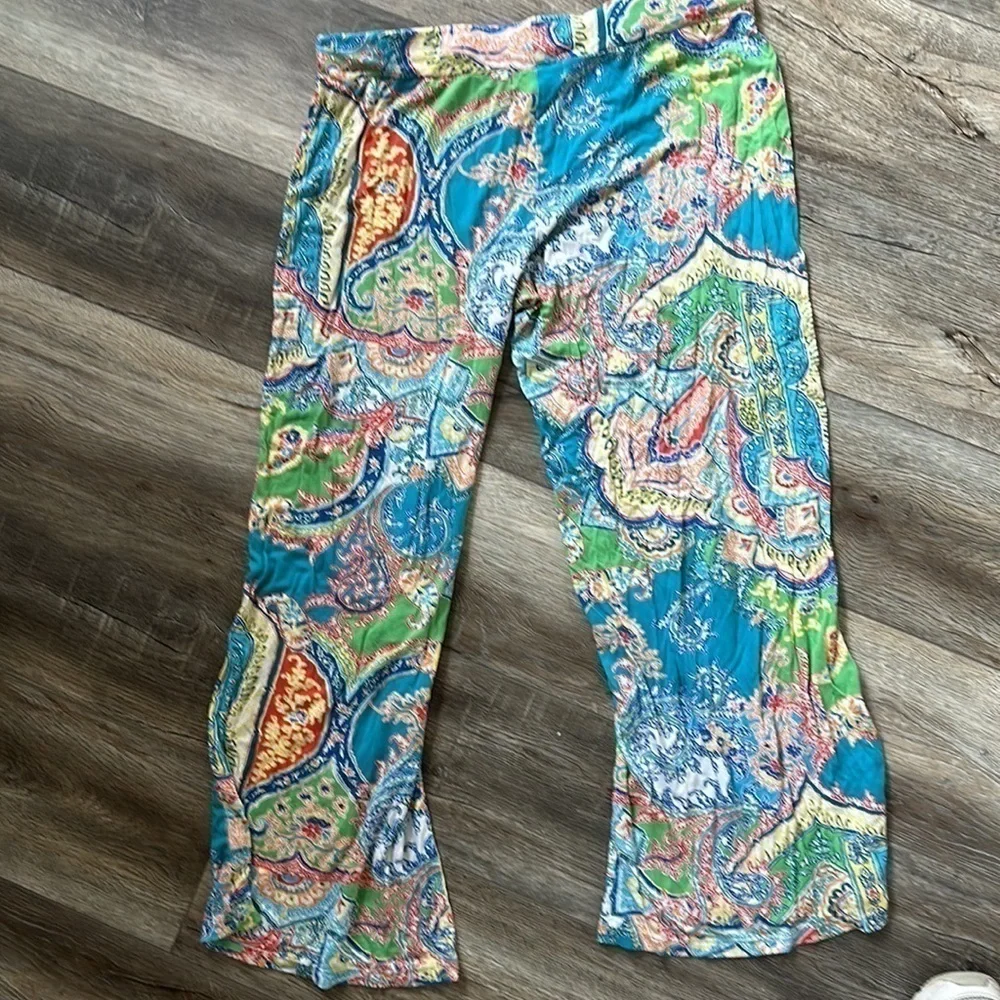 Lauren Ralph Lauren pajama pants online multicolored bohemian petite large - Picture 7 of 9